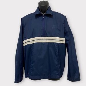 Nike Vintage 80’s Men’s Blue & White Kangaroo Pocket Windbreaker Size Medium